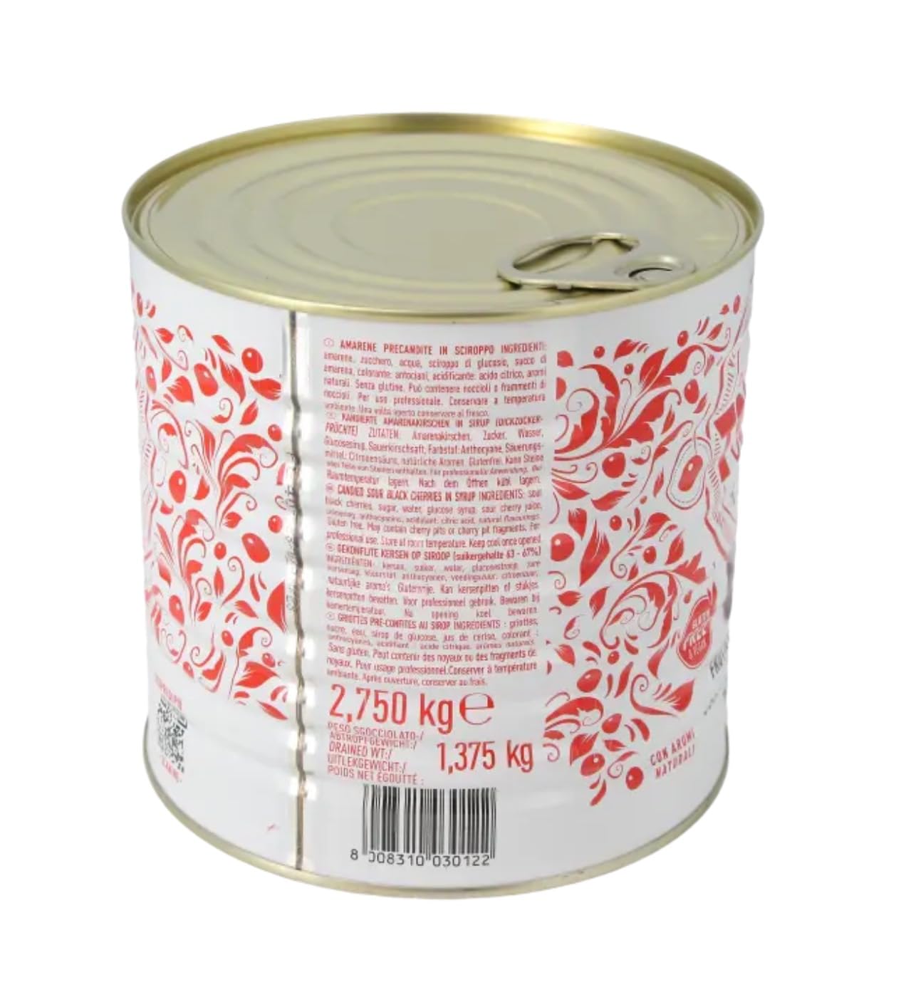 Griottes Amarena TOSCHI 2,75kg/Boite - Offres de 1 et 2 Boites - Livraison Gratuite France (1 boite)