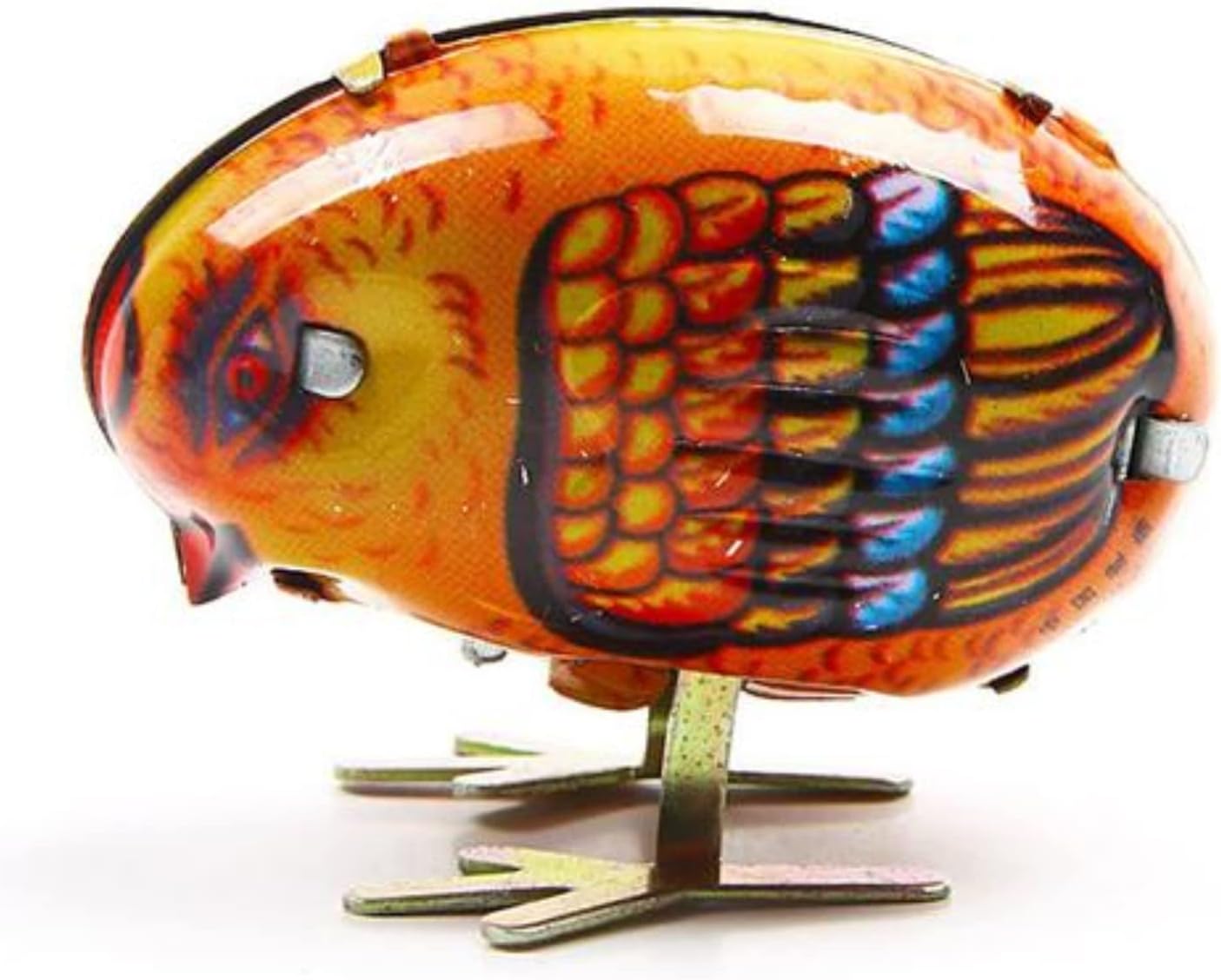 Wind Up Chick Tin Toy Clockwork Spring Pecking Chick Vintage Style