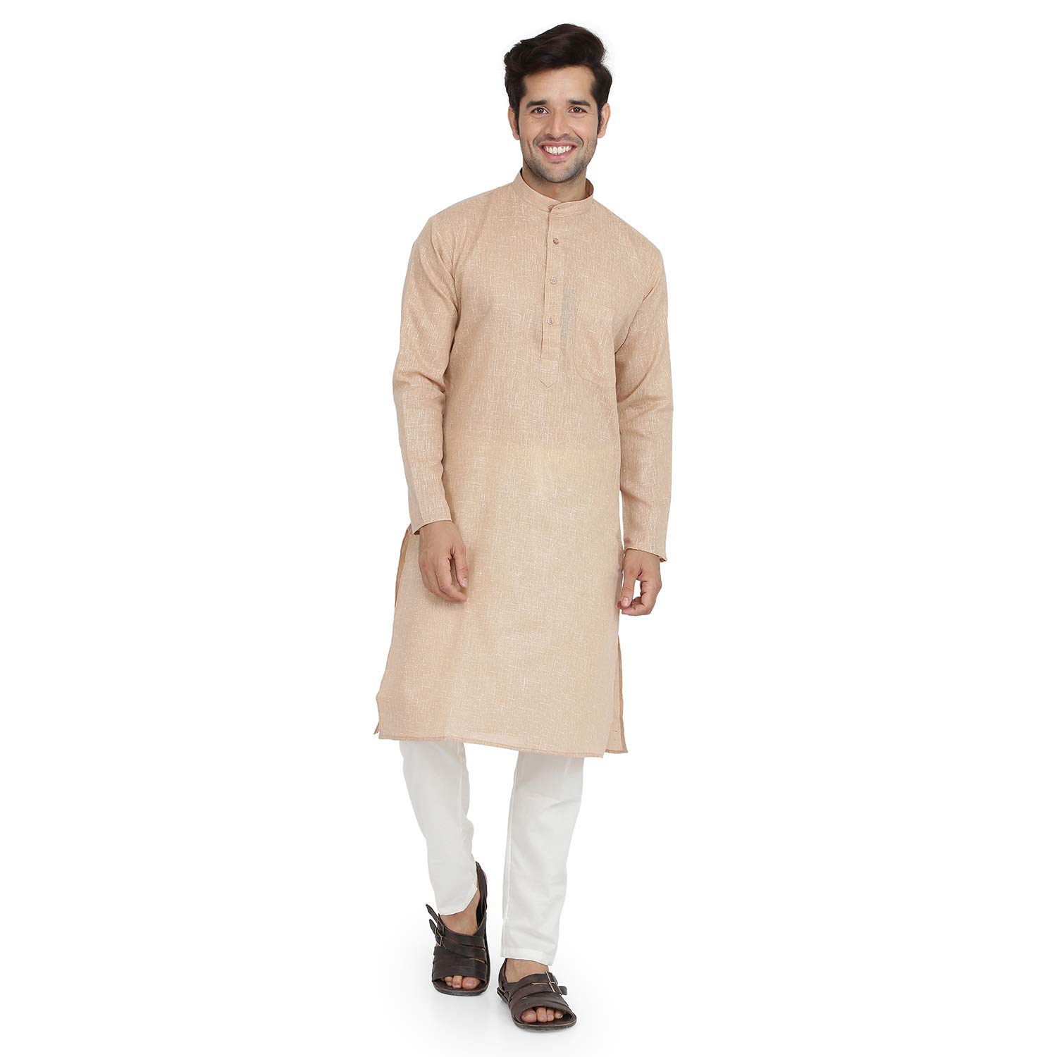 royal kurta Mens Linen Kurta Pyjama Set-picture-33