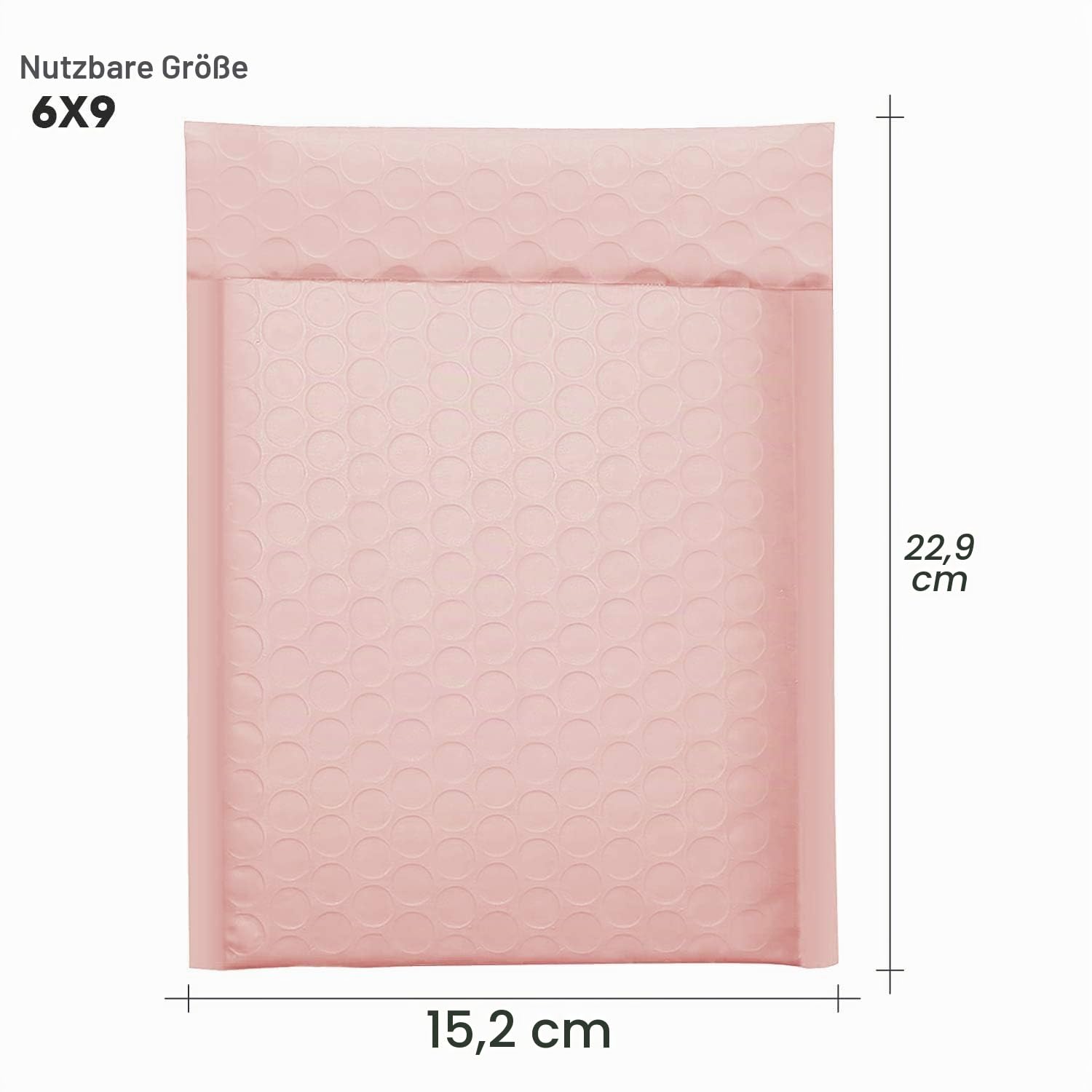 Switory Versandtaschen mit Luftpolsterfolie für CDs & Schmuck & Kosmetik - selbstklebende, gepolsterte Umschläge - Sakura Pink -15,3 cm x 22,9 cm - 50 Stück