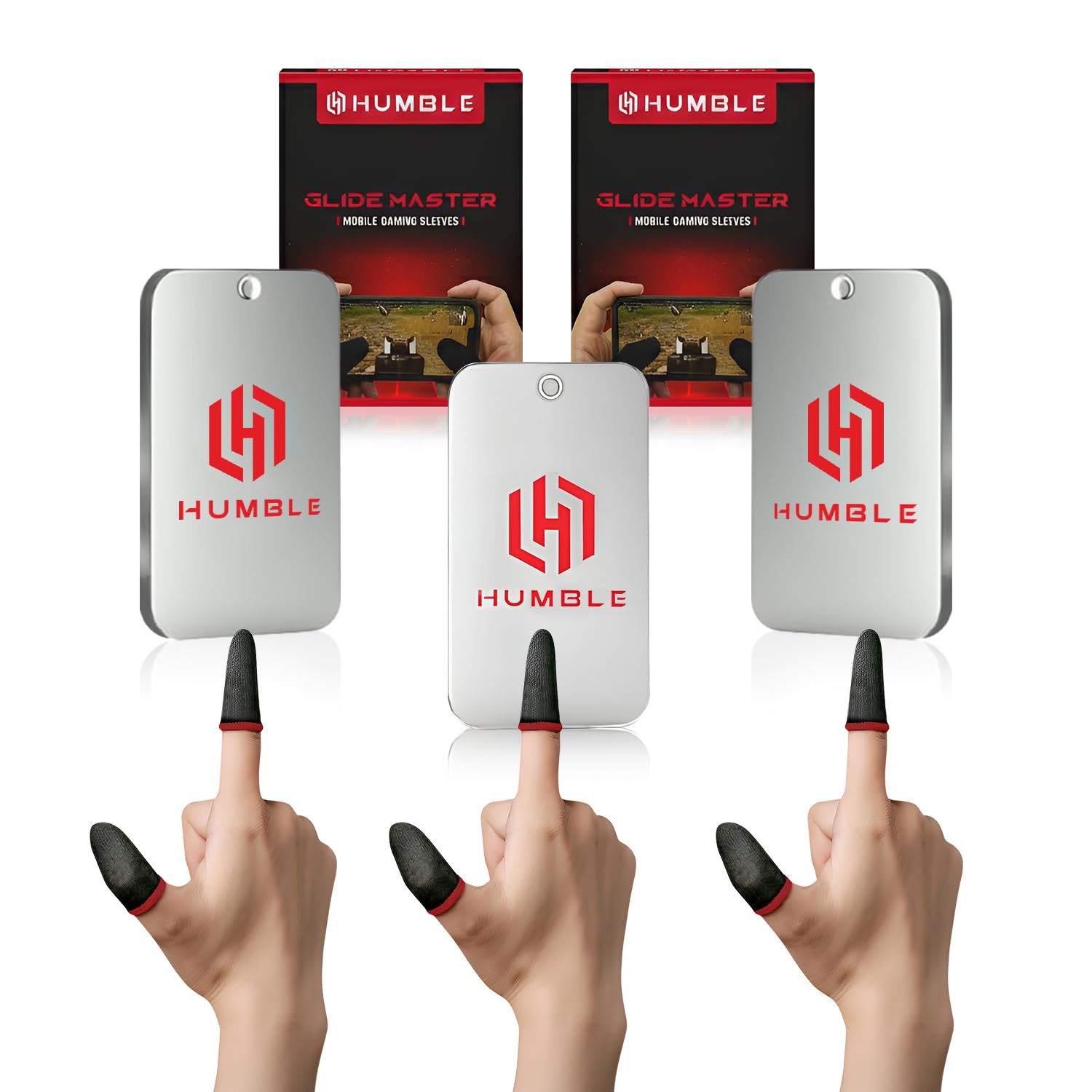 Humble® Mobile Gaming Thumb & Finger Sleeves, Anti-Slip Sweat-Proof High Precision Touch-Sensitive for PUBG, BGMI, COD Mobile & Free Fire - Breathable, Washable & Universal Fit – 3 Pairs (6 Pcs)-image-44