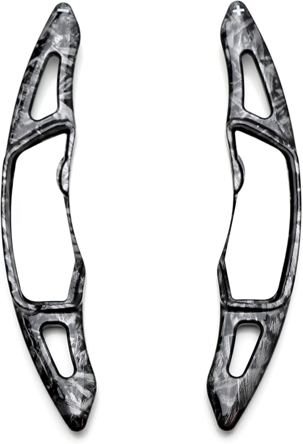 iJDMTOY Forged Caron Fiber Pattern Style Larger Paddle Shifter Extensions Compatible with Subaru BRZ Impreza WRX Legacy XV Crosstrek, Scion FR-S