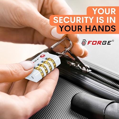 Miniatura 7 de Forge Doble Apertura Cerradura de Acceso con Llave o Combinación, Cerraduras Aprobadas por TSA para Equipaje, Estuche Pelican, Viaje, Gimnasio,