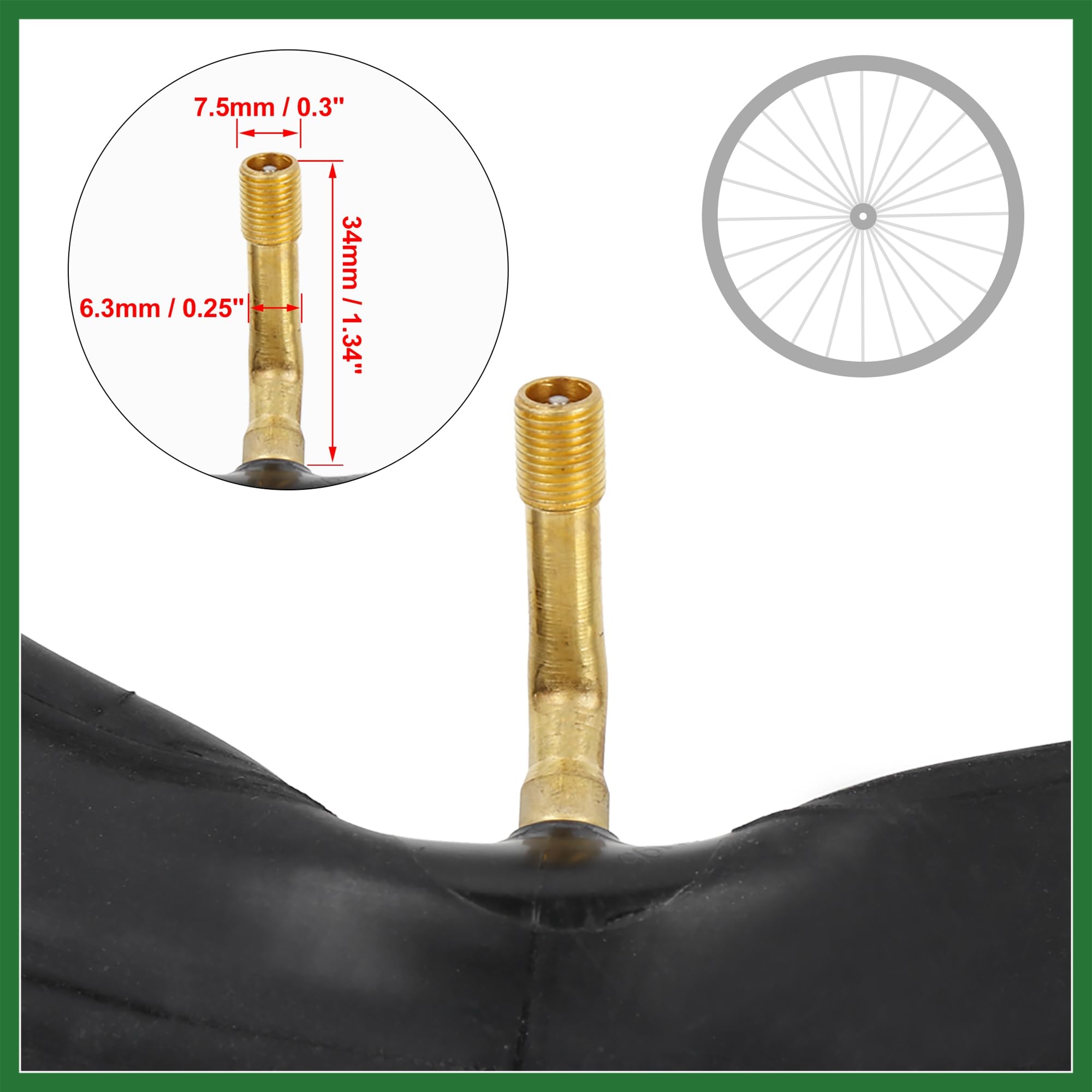 Motoforti 12 Inch Bike Inner Tube 12x2.125 Bent Bicycle Inner Tube Long-lasting - Image 2