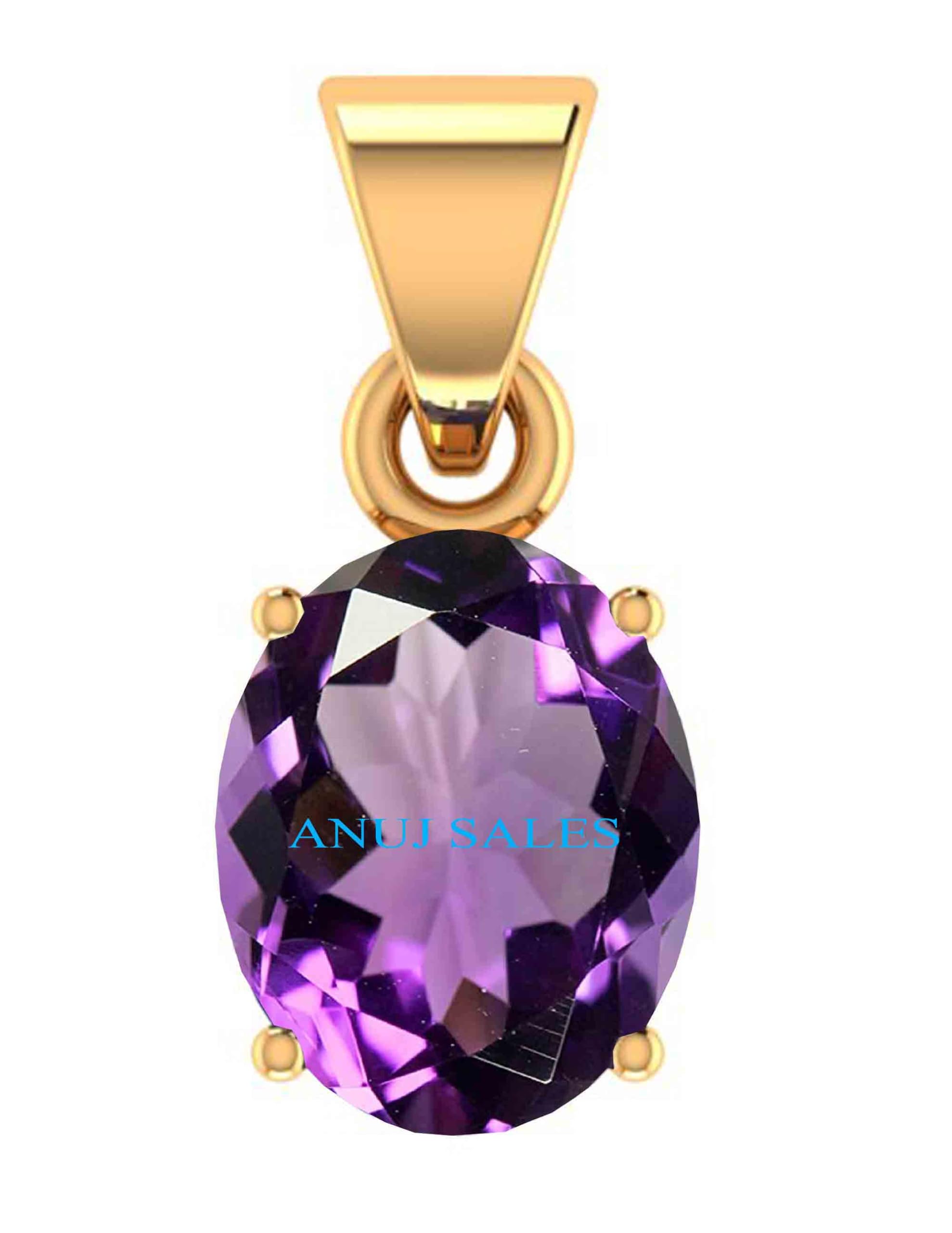 7.25 Carat Amethyst Purple Crystal Stone Gold Plated Adjustable Pendant Locket for Unheated Untreatet for Men and Women by Lab Certified-image-21