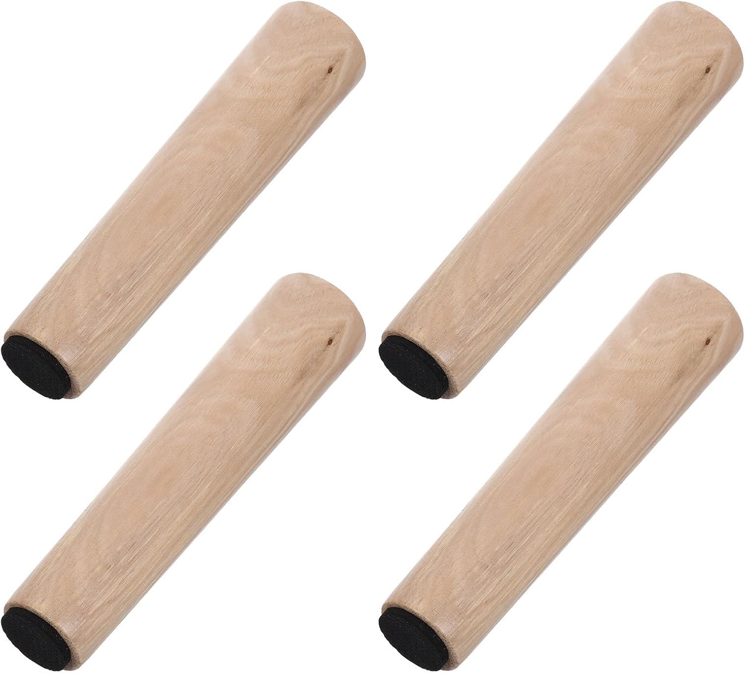 PRETYZOOM 4pcs 20cm Solid Wood Furniture Legs Set, Hardwood Sofa and Table Replacement Feet for Cabinets, Desks, Benches, and Dressers, Suitable for Living Room and Bedroom Furniture