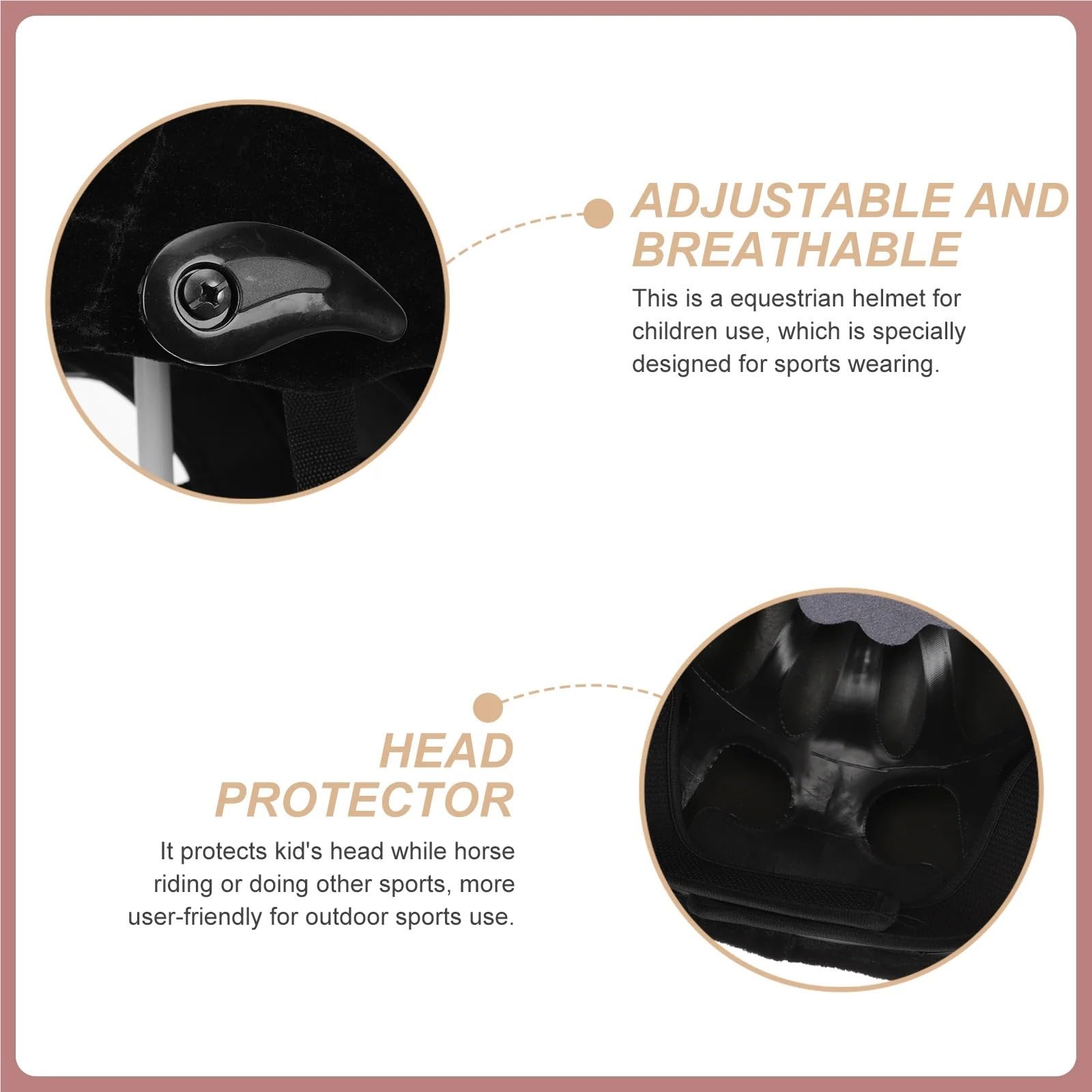 Casco da Equitazione Casco da equitazione, cappello di sicurezza for, in polipropilene, for bambini, sport