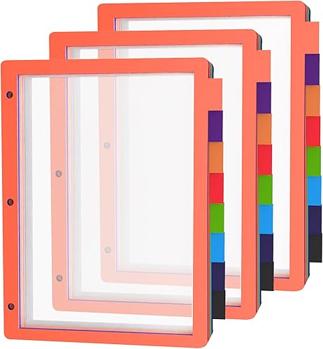 24 unidades3 juegos de 8 separadores de pestañas para carpeta de 3 anillas, 24 separadores de carpetas de 3 anillos de color transparente con disponible en Yaxa Peru