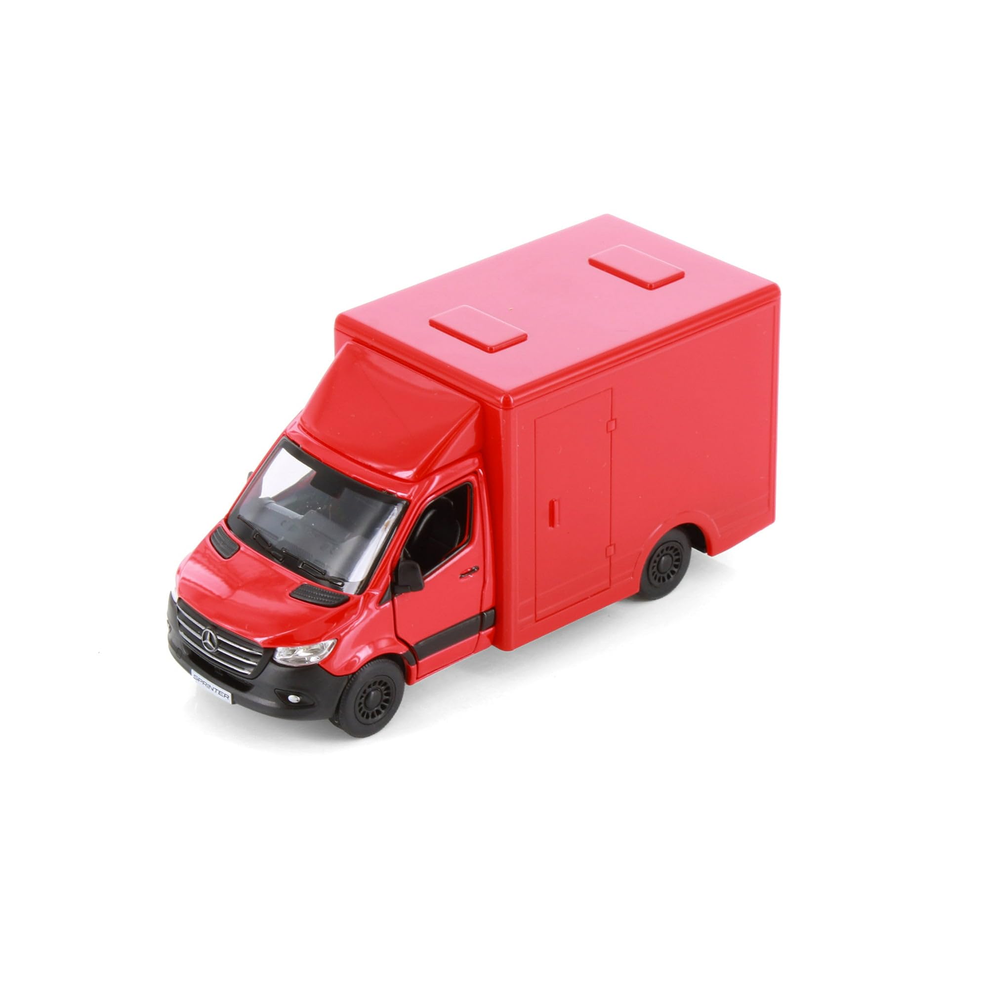 KiNSMART - Mercedes-Benz Sprinter Cargo Van 1:48 O Scale 5" Die Cast Metal Model Toy Van, Pull-Back Action (Red Box Truck) โ image 1