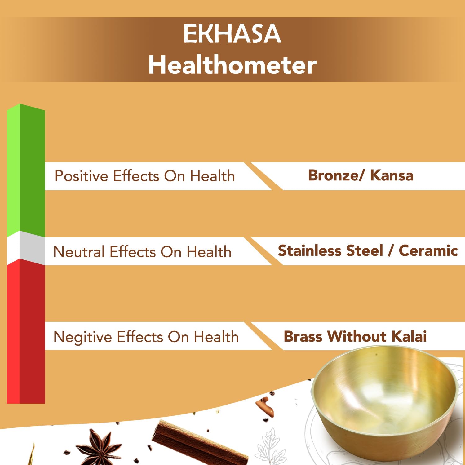 Ekhasa Kansa Bowl - Pure Bronze for Wellness -6