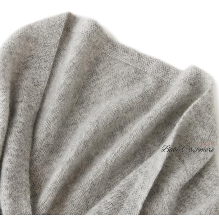 Knit Cashmere Triangle Scarf for Women Knitted Head Scarf Y2k Neckerchief Old Money Aesthetic Accessories (Grey)3