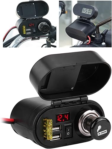 Miniatura 5 de Adaptador de teléfono USB dual para motocicleta, enchufe y voltaje para encendedor de cigarrillos