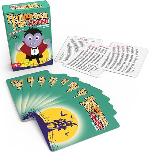 Miniatura 5 de Halloween Fun Go Fish, un juego familiar para niños a partir de 4 años - Juega Go Fish, Old Maid y Slap Jack usando la misma baraja