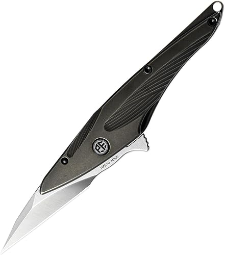 Petrified fish PFE10 - Cuchillo plegable para colibrí, hoja de satén M390 de 1.06 pulgadas, mango de titanio de 1.05 onzas, cuchillo de bolsillo