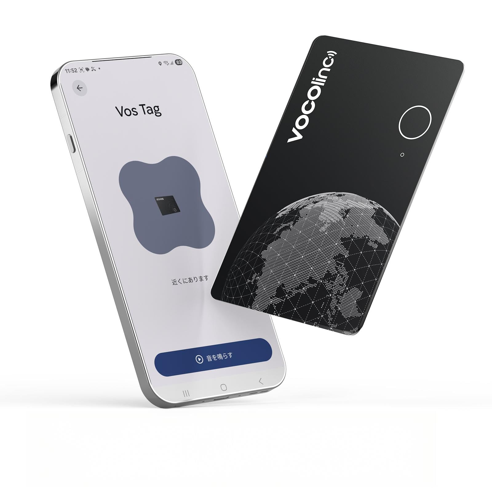 VOCOlinc エアタグ カード型（iOS/Android 用）ワイヤレス充電…