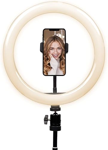 CYGNETT (R) CY3443VCSLR V-Pro - Anillo de luz de viaje de 12 pulgadas con trípode, bolsa de viaje y control remoto Bluetooth