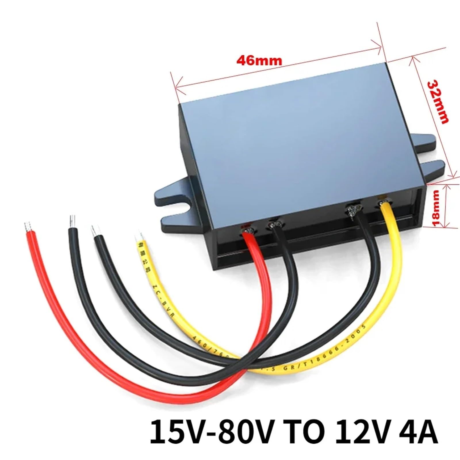 DC15-80V 24V 36V 48V Step DOWN do 12V 5A 4A 3A 2A 1A Zasilacz samochodowy Przetwornica napięcia IP67 DC DC Regulator konwertera do samochodu (kolor: 15V-80V DO 12V 4A, rozmiar: 15V-80V_12V)
