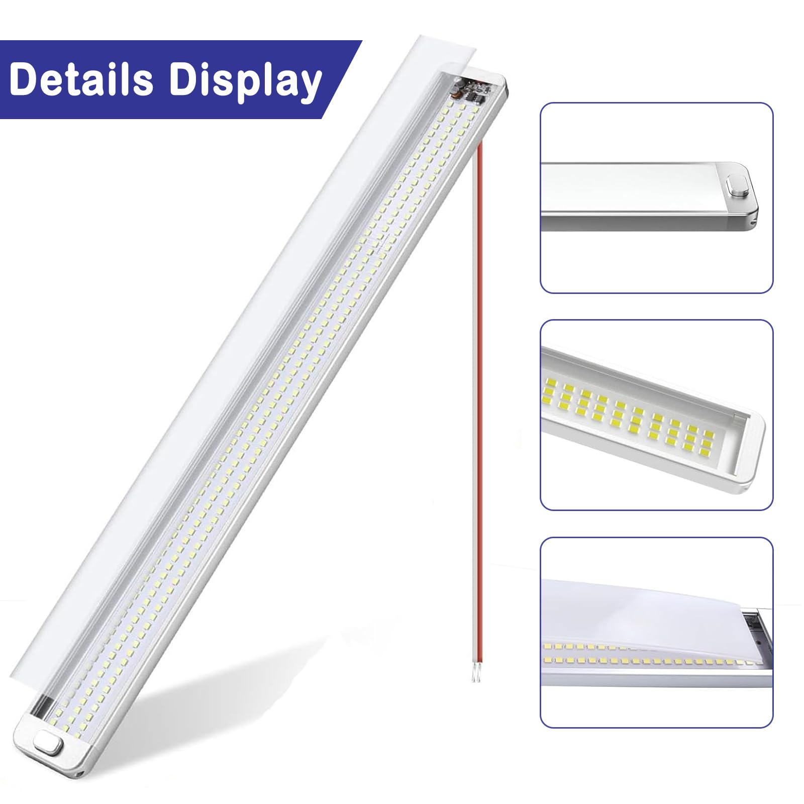 MERTTURM 228 LED Barra Luminosa, 42cm Super Luminoso Auto Iuminazione Interna Con 1000LM 10W 12