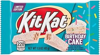 Birthday Cake Kit Kat Bar White Chocolate Limited Edition 4 Pack 1.5 Oz Bars