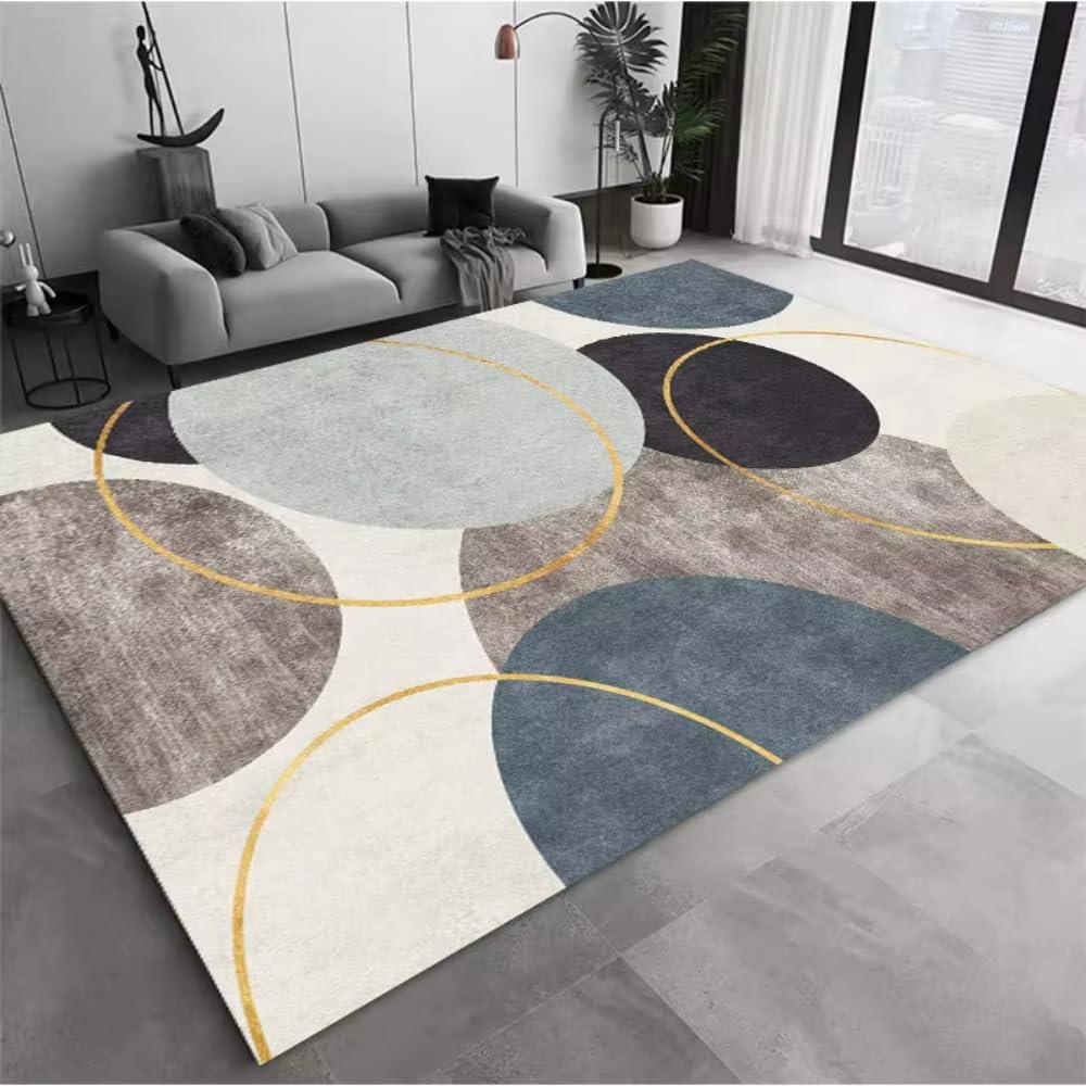 Tapis géométrique chic 160x230 antidérapant pour chambre et salon