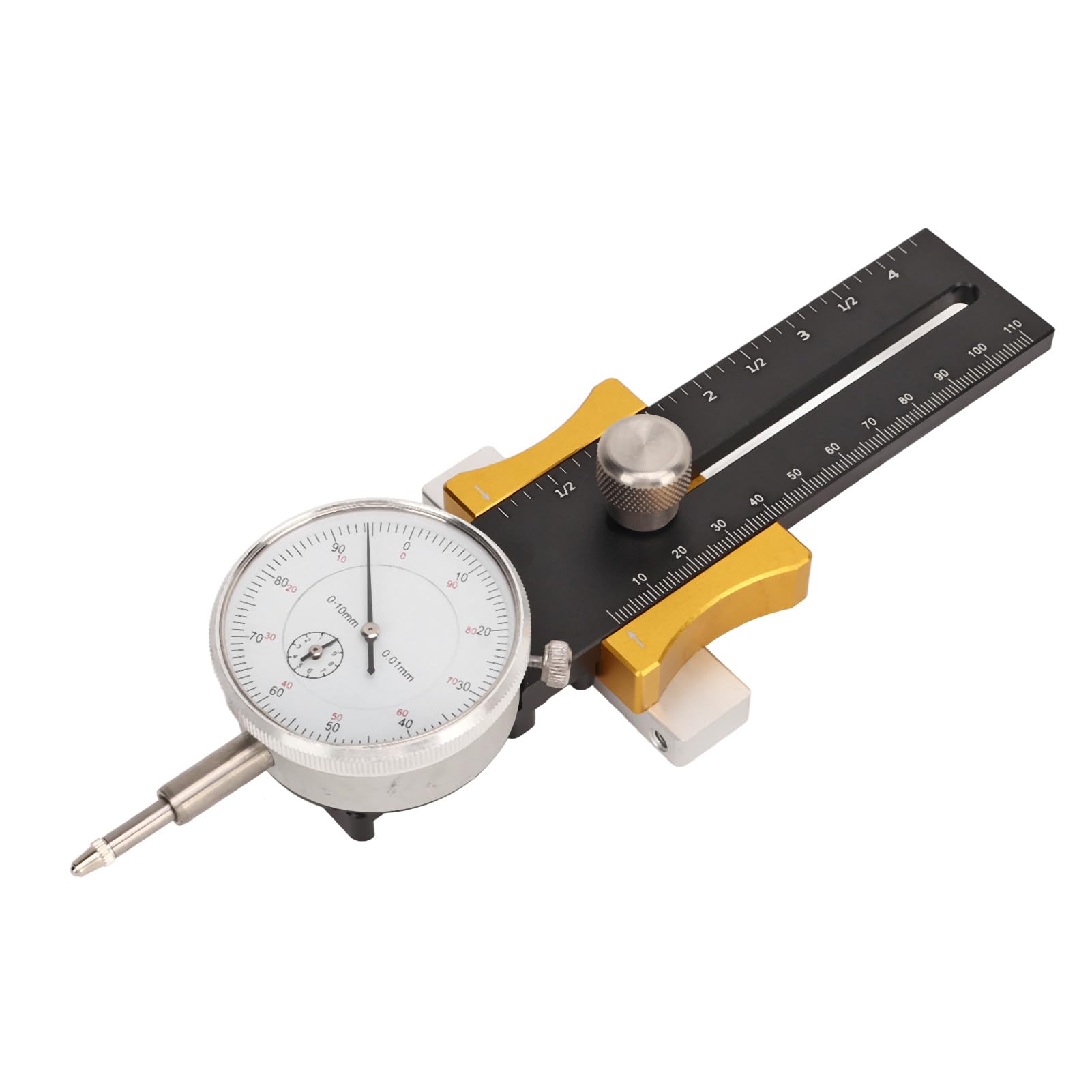 Calibro da Tavolo Professionale per Lavorazione del Legno, Indicatore con Quadrante Antiurto, Strumento di Misurazione con Testa Scorrevole