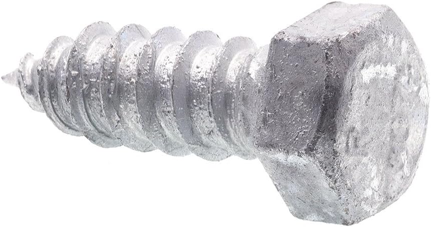 Prime-Line 9056731 Hex Lag Screws, 1/2 in. X 1-1/2 in., A307 Grade A Hot Dip Galvanized (10 Pack)