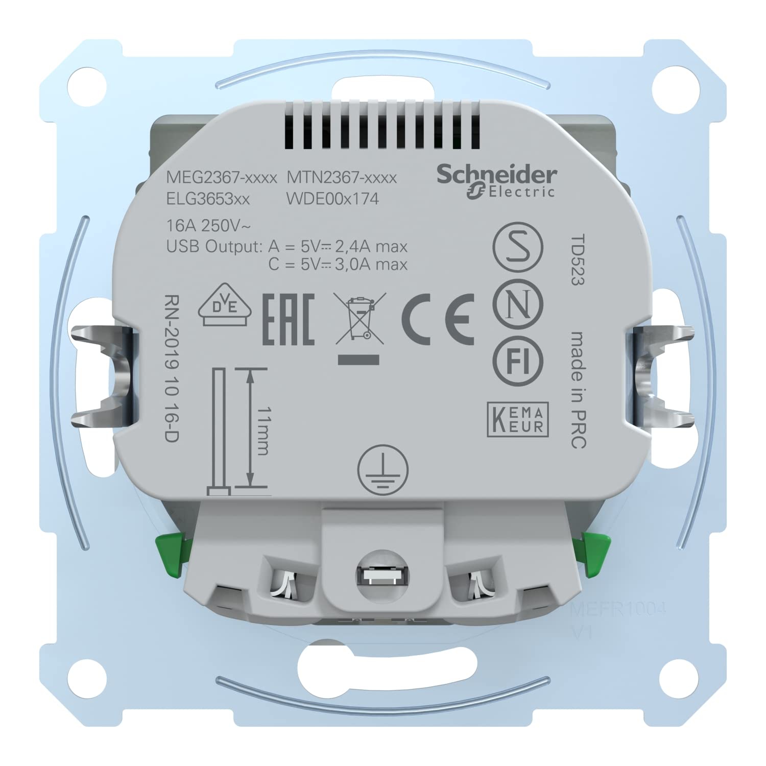 Merten System-M Pure inbouw Stopcontact CAT5 UTP 1 Voudig actief Wit kopen