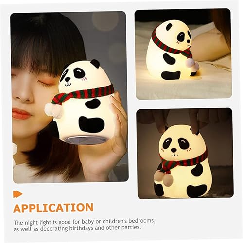 Miniatura 7 de Angoily 4 unids Panda Night Light Hatch Sound Machine Luces de bebé para la mesita de noche de bebé Lámpara de mesa de noche de silicona Animal Luz