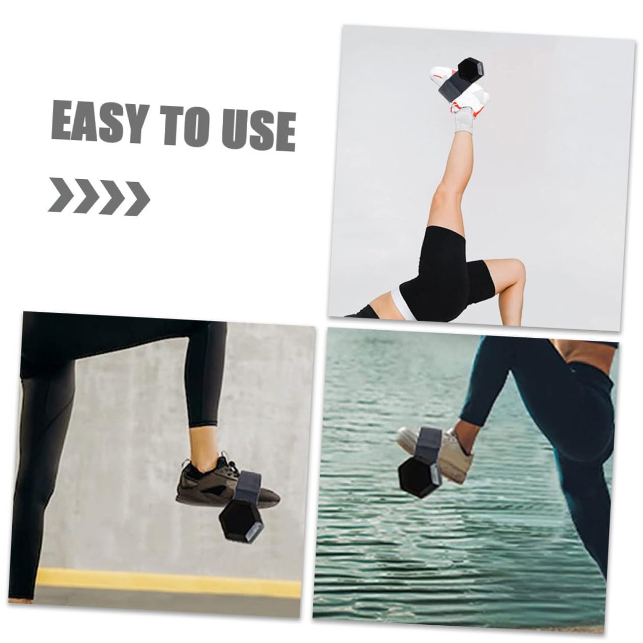 Yardwe 4 Stück Hantelgurte Befestigen Fuß Fallen Band Fesselriemen Dip-gürtel Fitness-hantel Plantar Pilates Gewichthebergurte Fitnessstudio Verstellbare Hanteln Drücken Kabel Black Nylon