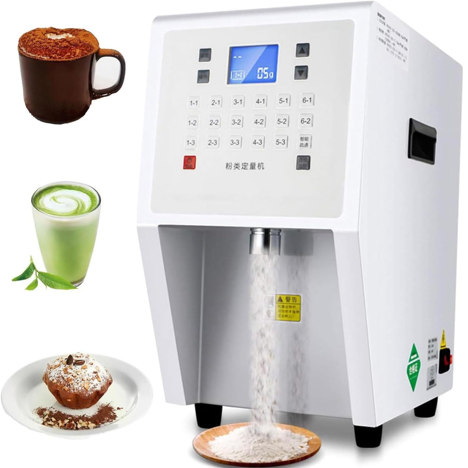 YXYLJOZ Automatic Syrup Dispenser for Commercial Use, 3.5L Stainless Steel Machine with 17 Memory Buttons, Anti-Drip Design for Bubble Tea Shops, Coffee Houses, Restaurants
