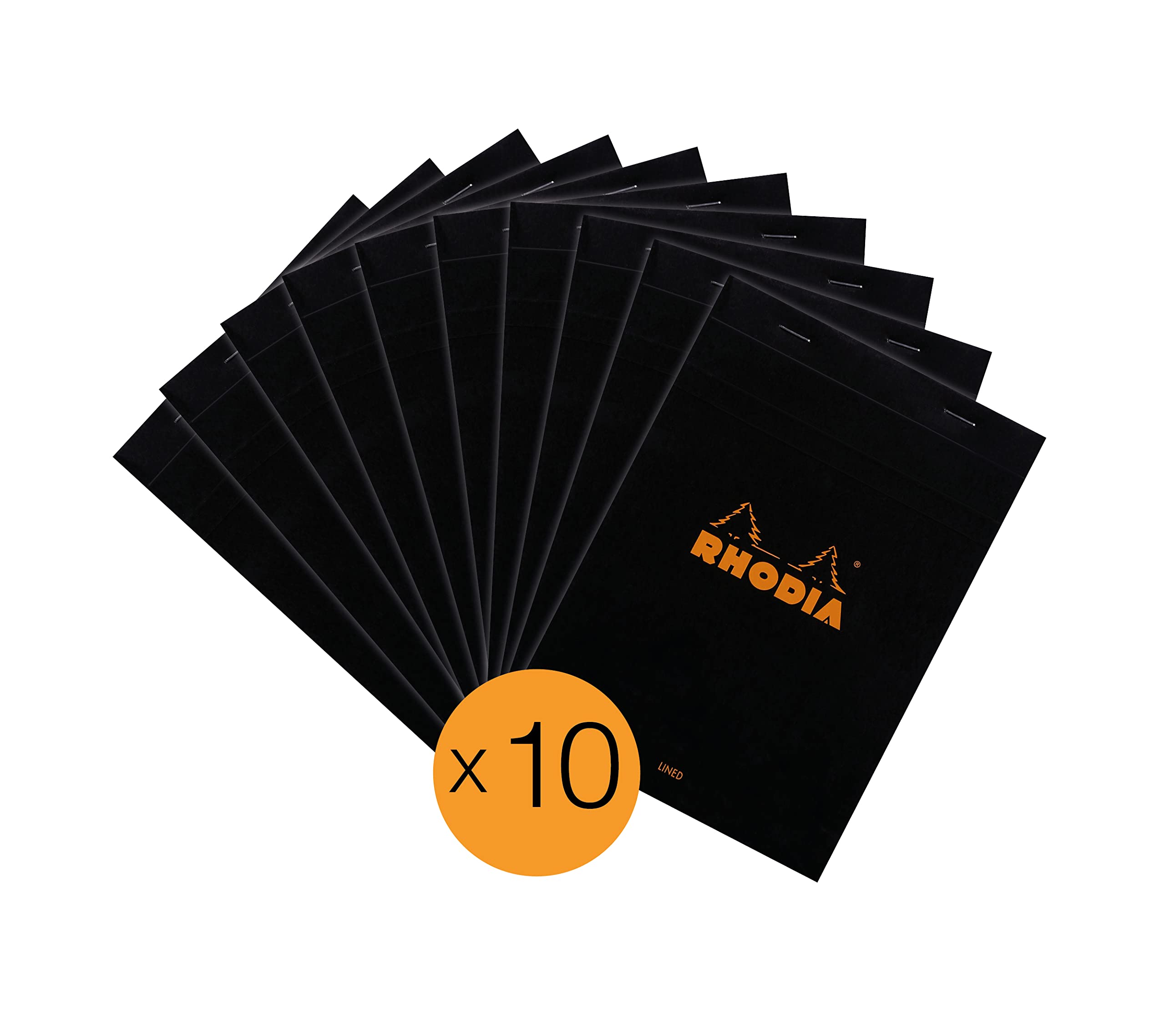 RHODIA 166009C, Stapled Notepad N°16 Black, A5, Lined, 80 Detachable Sheets, White Clairefontaine Paper 80 g/m² - Image 2