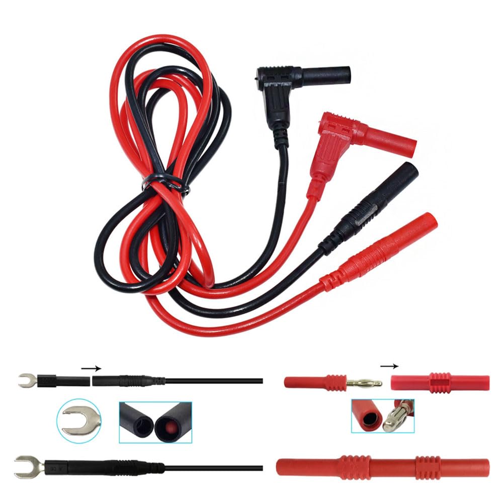 Kit de cables para multímetro,18 cables de prueba multiusos profesionales con pinzas de cocodrilo,sondas,cables de conexión y más para pruebas eléctricas digitales y diagnóstico automotriz