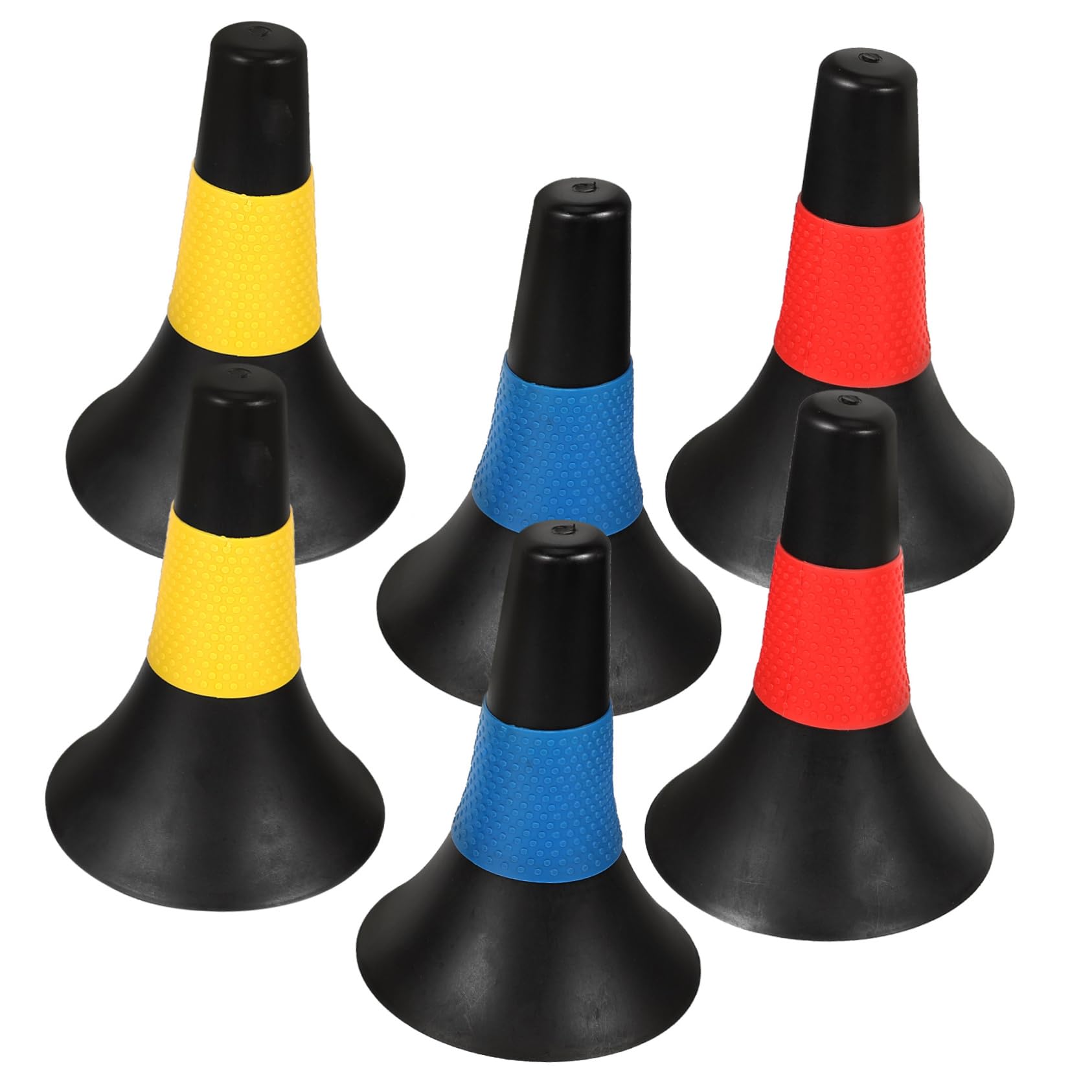 Abaodam 6 Piezas Cubo de Bandera Agilidad Cono Naranja Conos de Colores portátil obstáculo de para el fútbol Suministros para Entrenamiento de pies Educación física