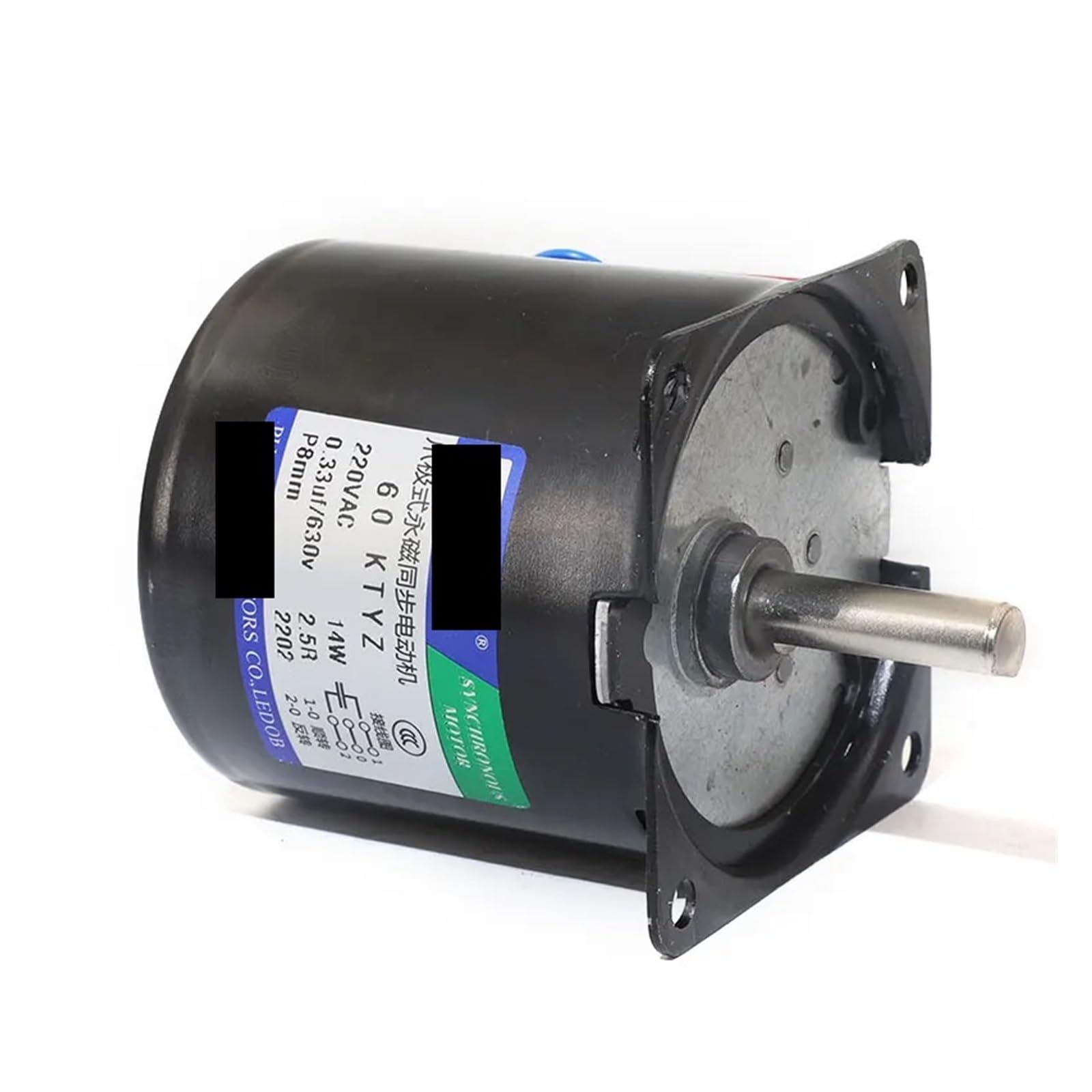 MUYTQAERG Synchronous Motor 60KTYZ Eccentric Shaft 8mm 110V 220VAC 14W Permanent Magnetic Synchronism 2.5RPM to 15RPM Metal Gear(220V 2.5rpm)