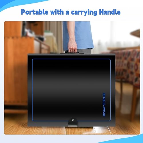 Miniatura 7 de ALL4JIG Carpeta de almacenamiento de rompecabezas extragrande para entusiastas de los rompecabezas, organizador que ahorra espacio, capacidad para