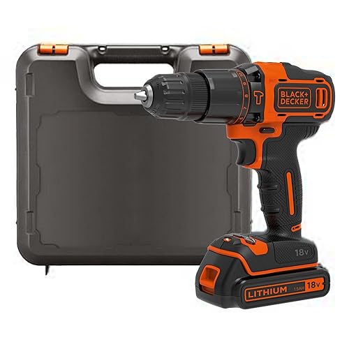 Immagine del prodotto Black+Decker Bdchd18K-Qw Trapano Avvitatore Batteria A Percussione, Nero Arancione, 19.5 x 7.6 x 22.2 cm, 1.3 Kg