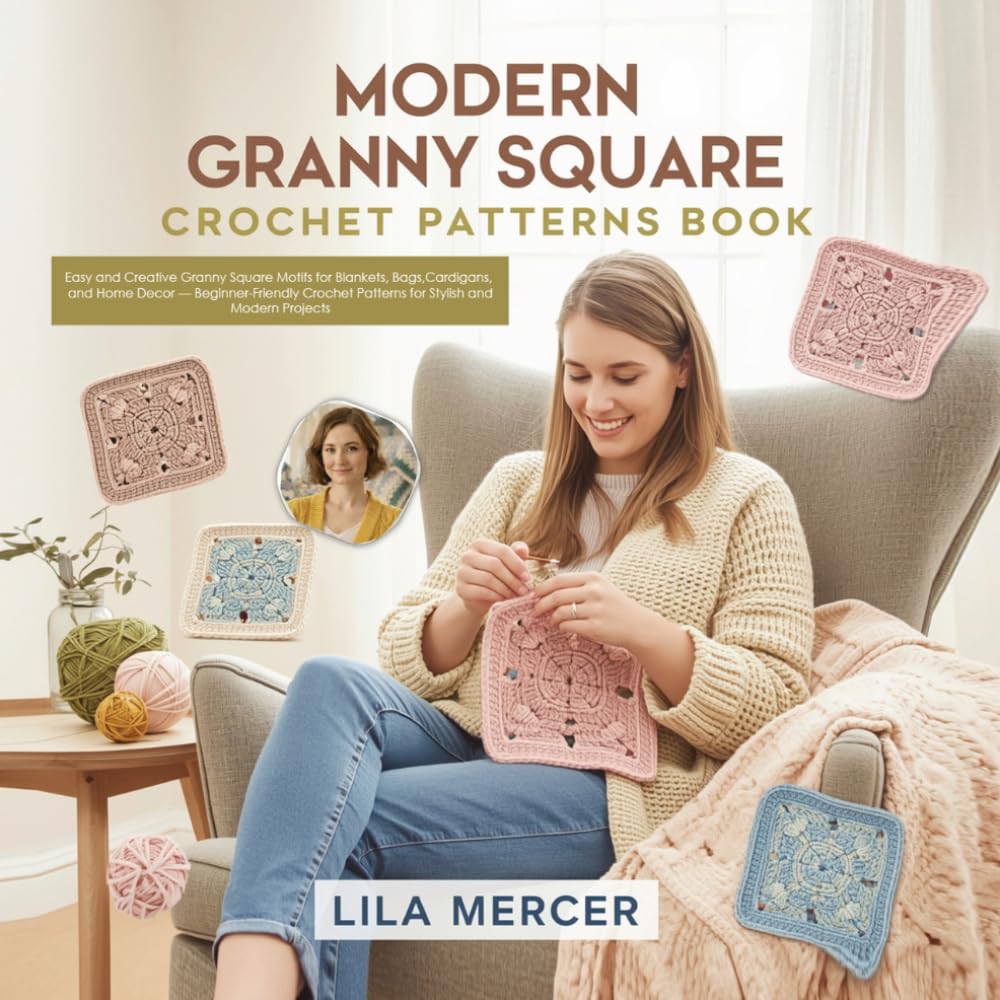 Modern Granny Square Crochet Patterns Book: Easy and Creative Granny Square Motifs for Blankets, Bags, Cardigans, and Home Decor — Beginner-Friendly Crochet Patterns for Stylish and Modern Projects