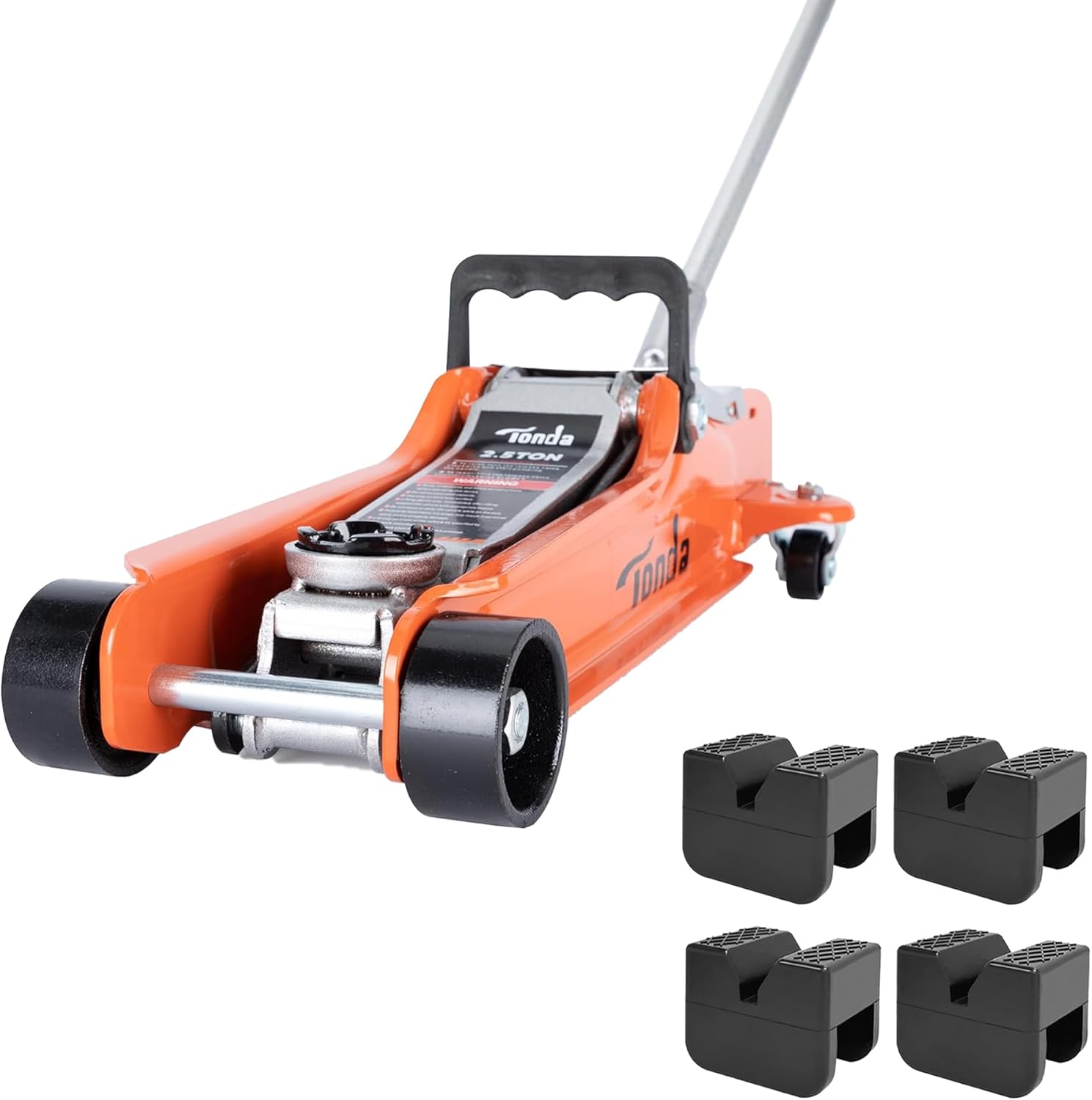 TONDA Low Profile Car Jack, 2.5 Ton and Jack Stand Pads 4 Pack
