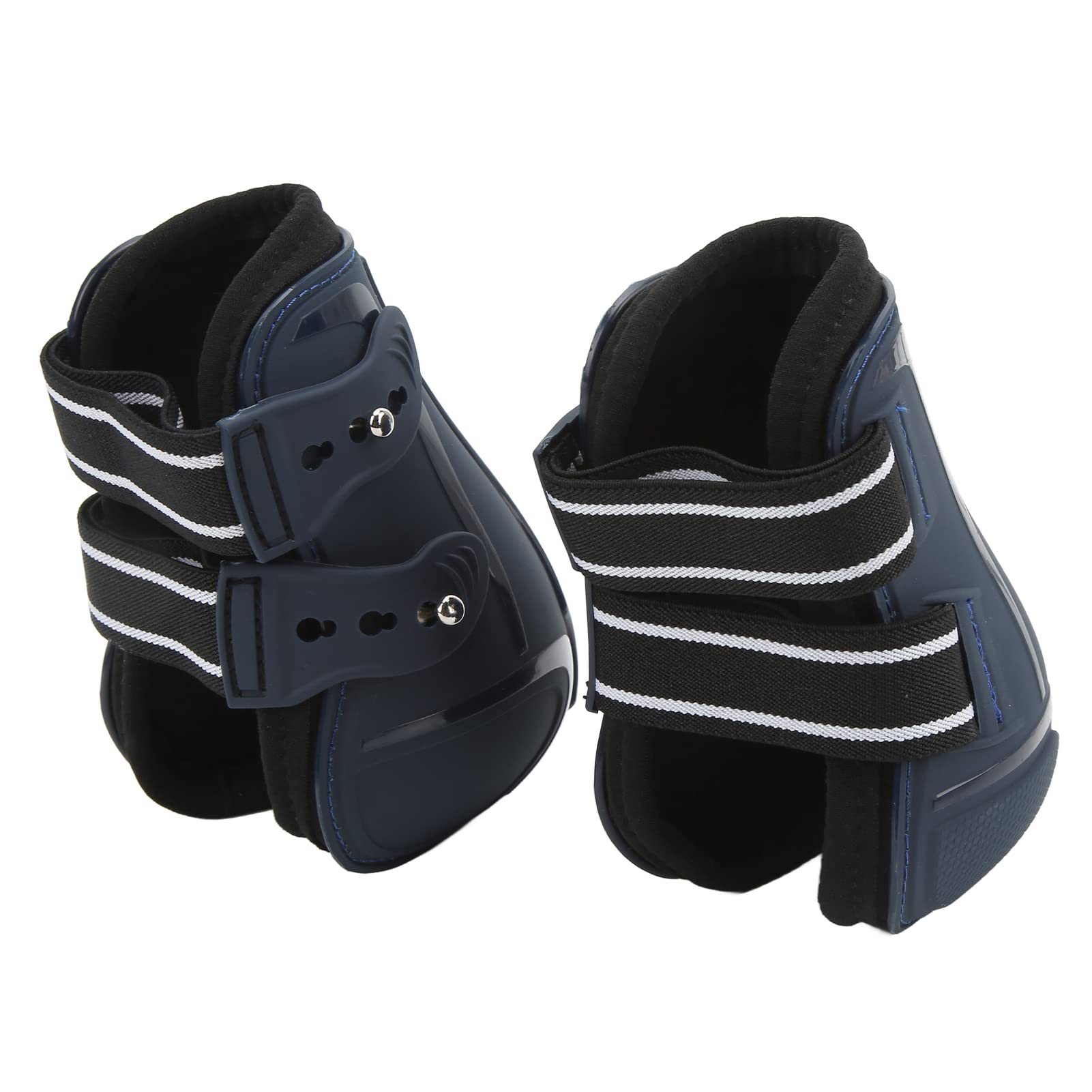 4 Piezas Botas para Patas de Caballo, Botas Protectoras con Absorción de Impacto en Neopreno y PU para Equitación, Protección Tendinosa y de Salto con Forro Suave para Patas