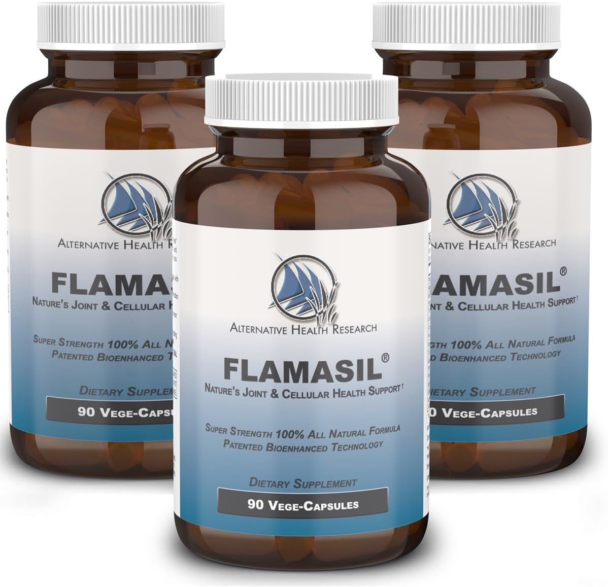 Flamasil™- (3 Pack)- for Healthy Inflammation Response* | Bio-Enhanced Turmeric, Boswellia, Resveratrol, and More | Multi-Herbal Pain Reliever* and Joint Aid | 13-in-1 Superfood Antioxidants