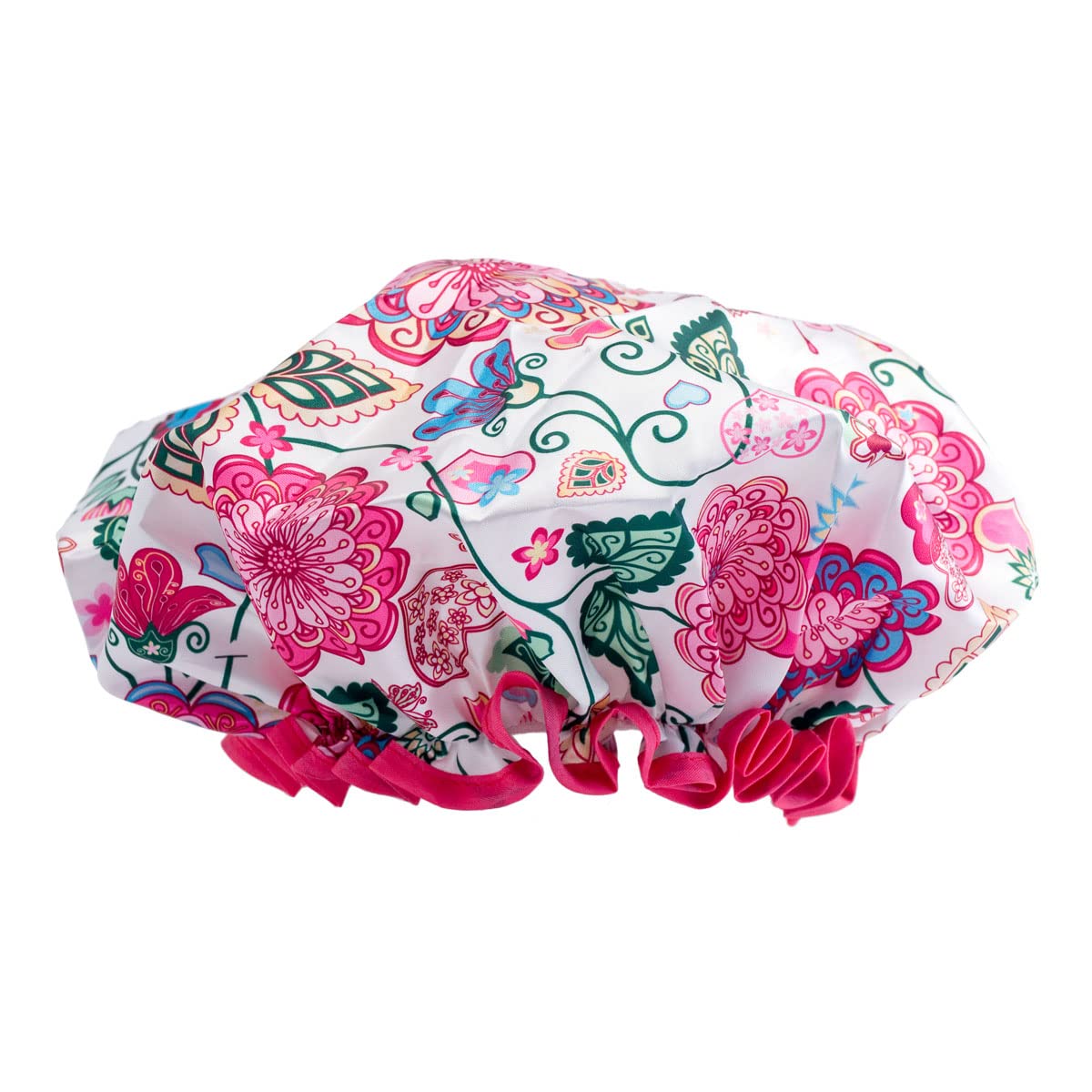 Gorro de Ducha Estampado, Reutilizable e Impermeable con Diseños de Giordano di Ponzano (Flores)
