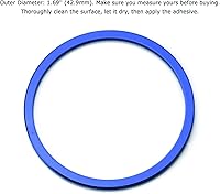 Vista 2 de iJDMTOY Anillo decorativo de aluminio azul para salpicadero interior de reloj analógico compatible con Mercedes W205 Clase C W213 Clase E X205 Clase