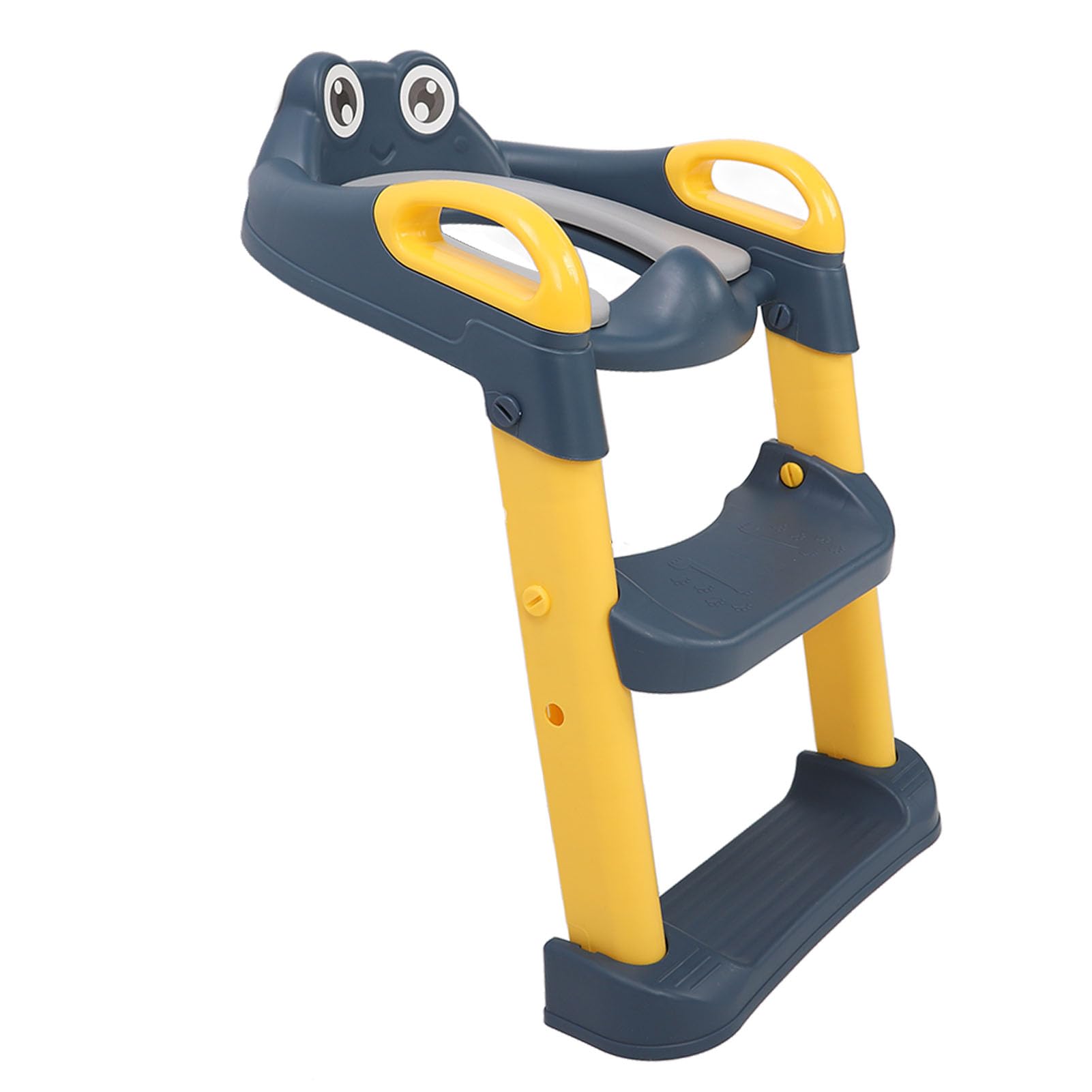 Asiento de Entrenamiento para Ir Al Baño para Niños con Escalera Ajustable para Niños Pequeños Material de PU Suave a Prueba de Salpicaduras (Amarillo)