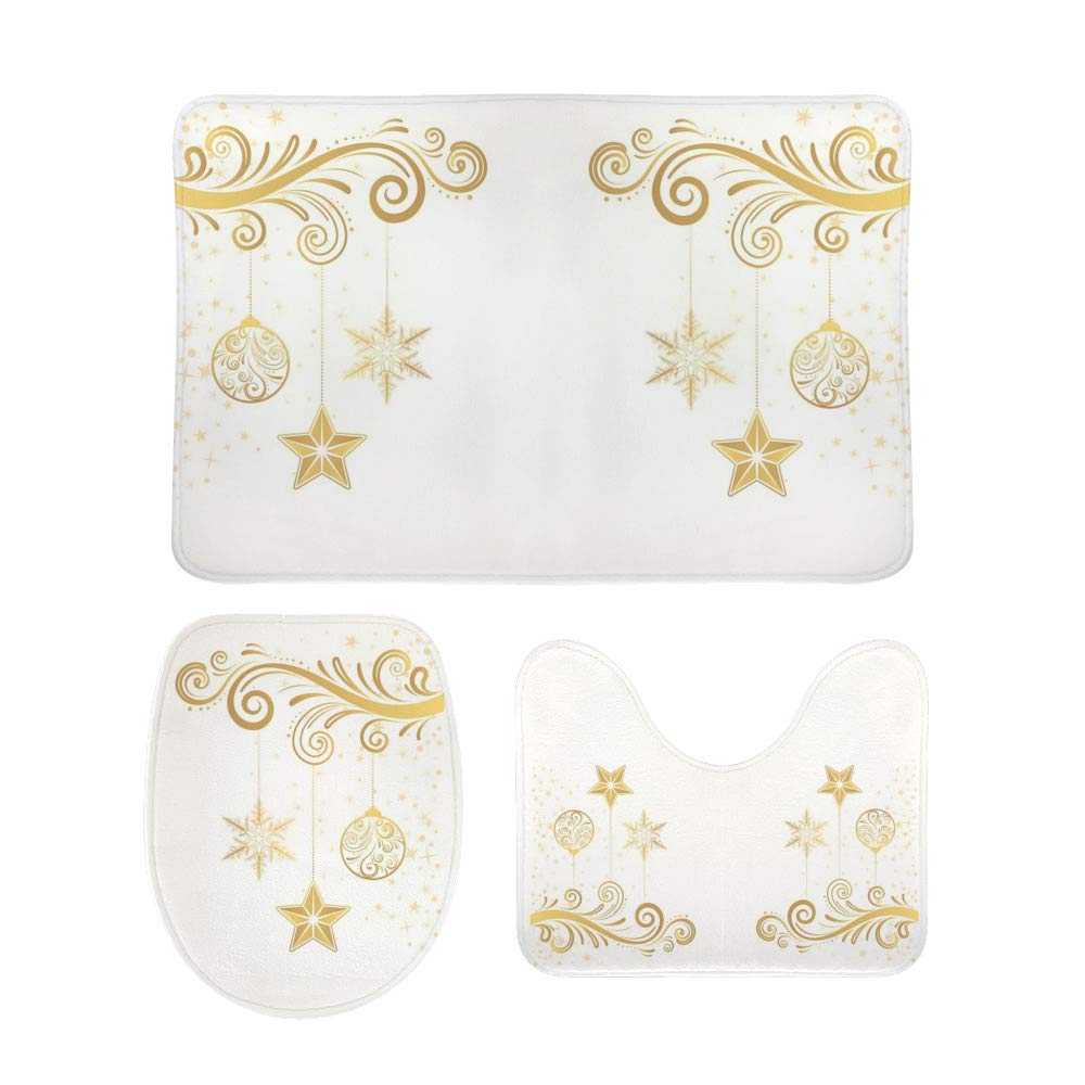Tapis de bain esprit de Noël ZhiMi en velours corail pour réchauffer votre intérieur