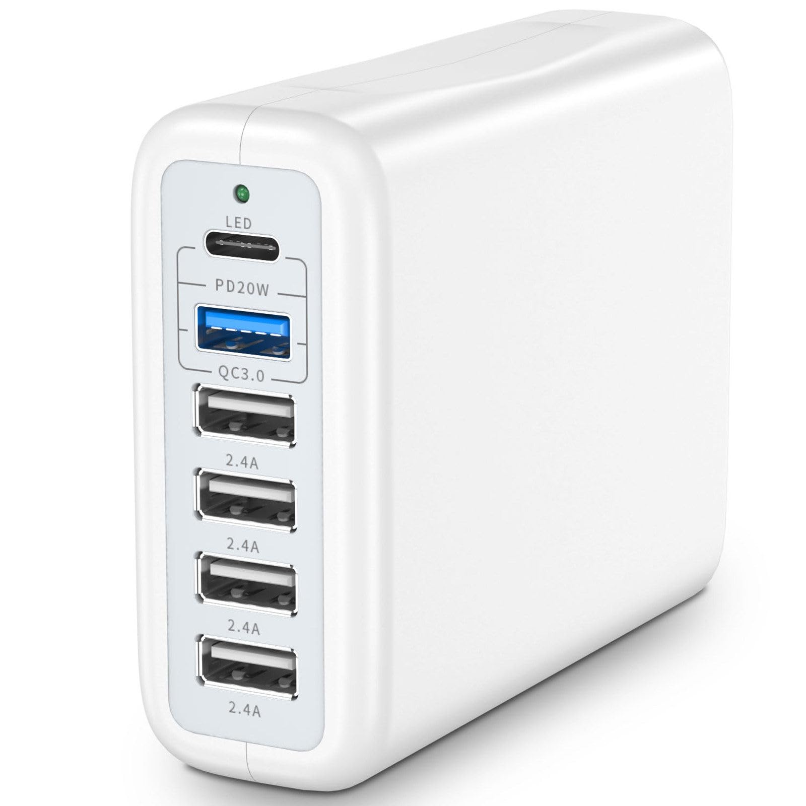 Caricatore USB Multifunzione, Supporto Pd 20W e Qc3.0, Adatto per Telefoni Cellulari, Notebook e Tablet, Uscita Universale 5V 9V 12V,Black