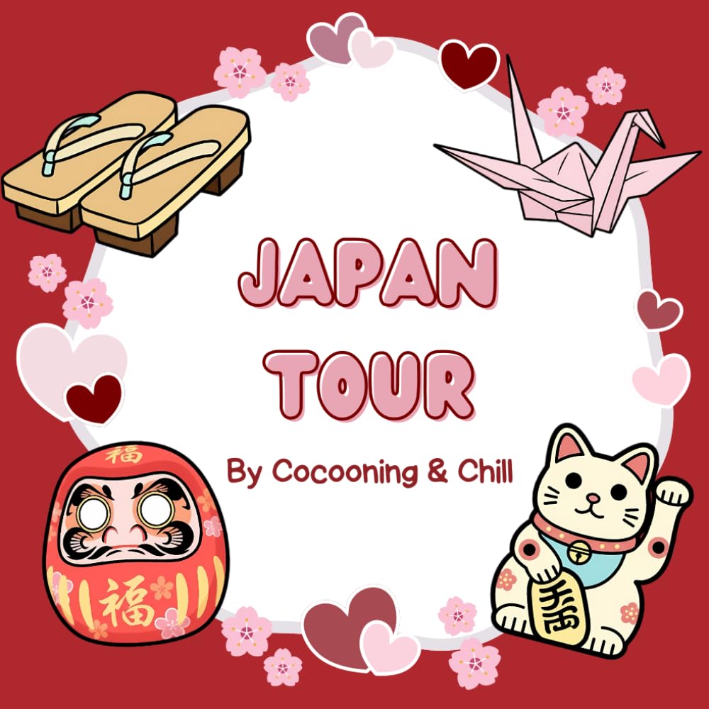 Japan Tour Coloring Book: Bold and Easy Designs with Iconic Japanese Landmarks, Kawaii Sushi, and Relaxing Tokyo Travel Scenes for Stress Relief