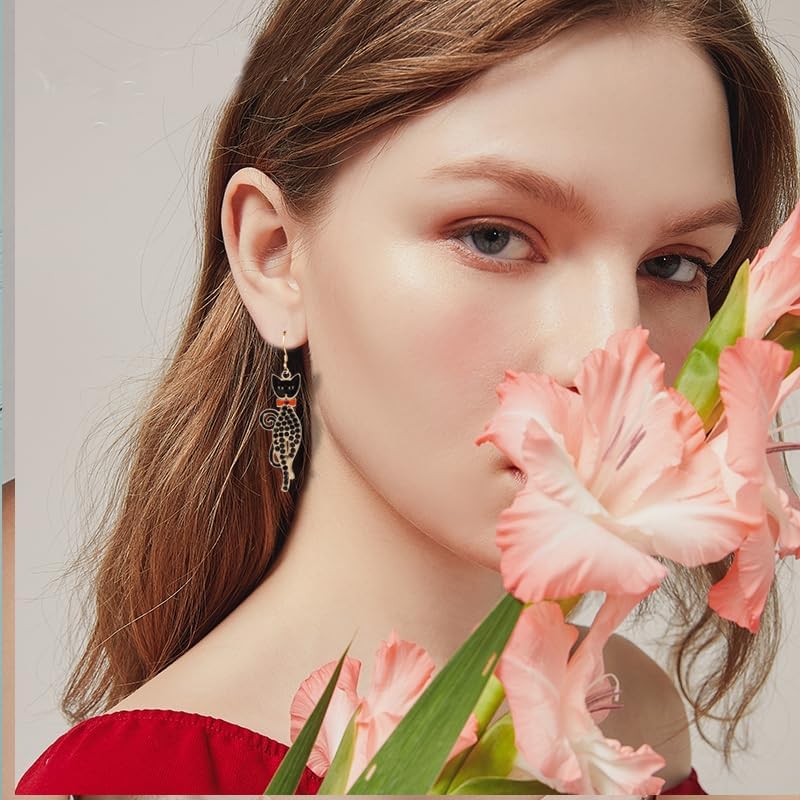 coadipress Halloween Pumpkin Earrings for Women Cute Cartoon Halloween Theme Earrings Unique Long Tassels Pumpkin Earring Gothic Funny Statement Spider Black Bat Dangle Earrings Halloween Holiday Scary Decorations Party Jewelry Gifts - Image 4