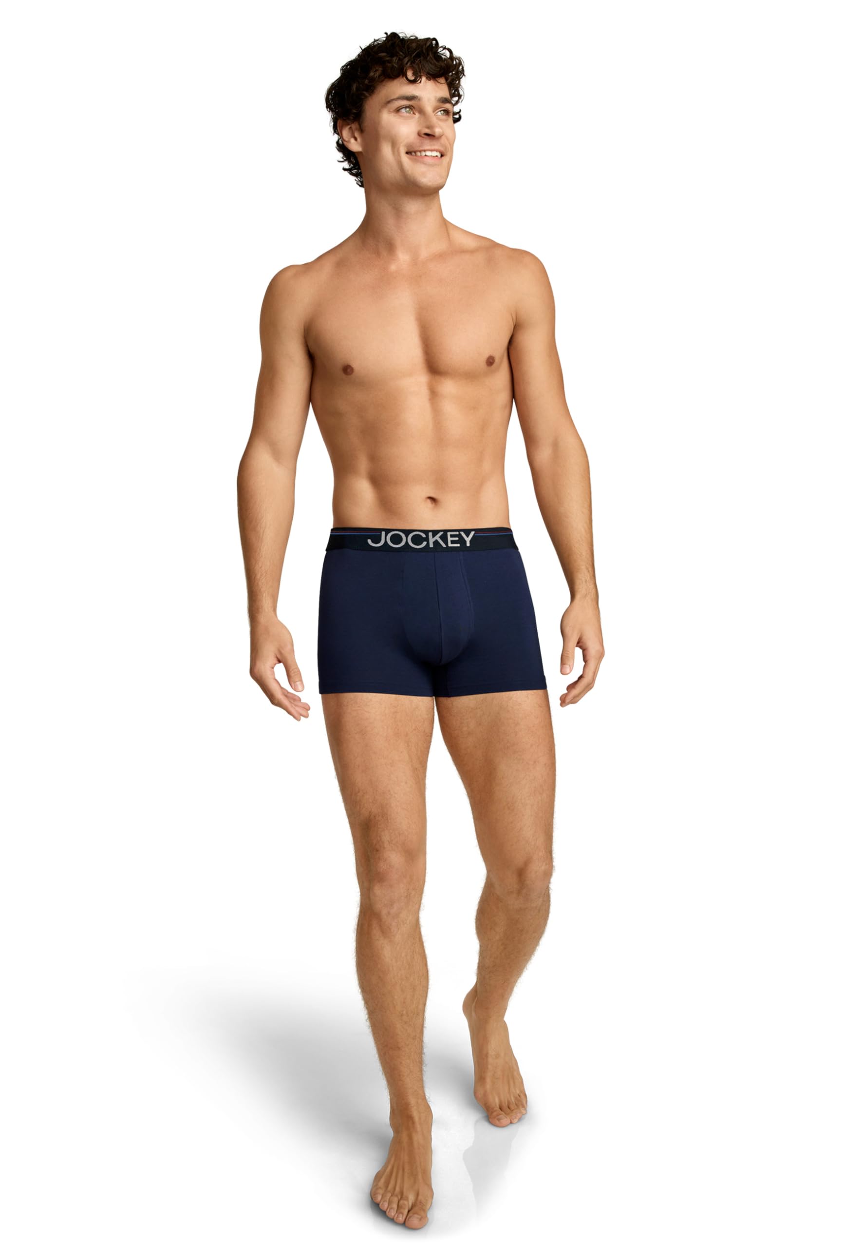 Jockey Herren Cotton Stretch Comfort Trunk - 3 Pack