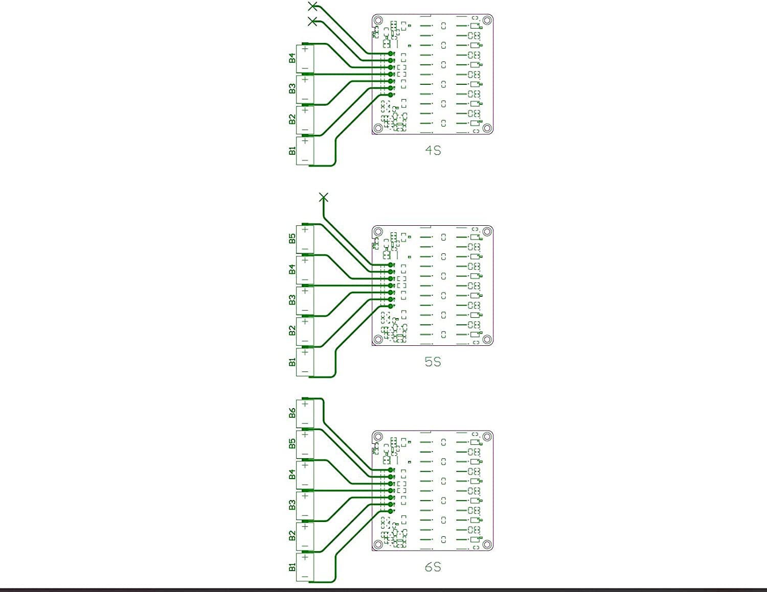 6S 5A Li-ion Lifepo4 LTO Litio Activo Ecualizador Equilibrador Condensador 4S 5S 6S