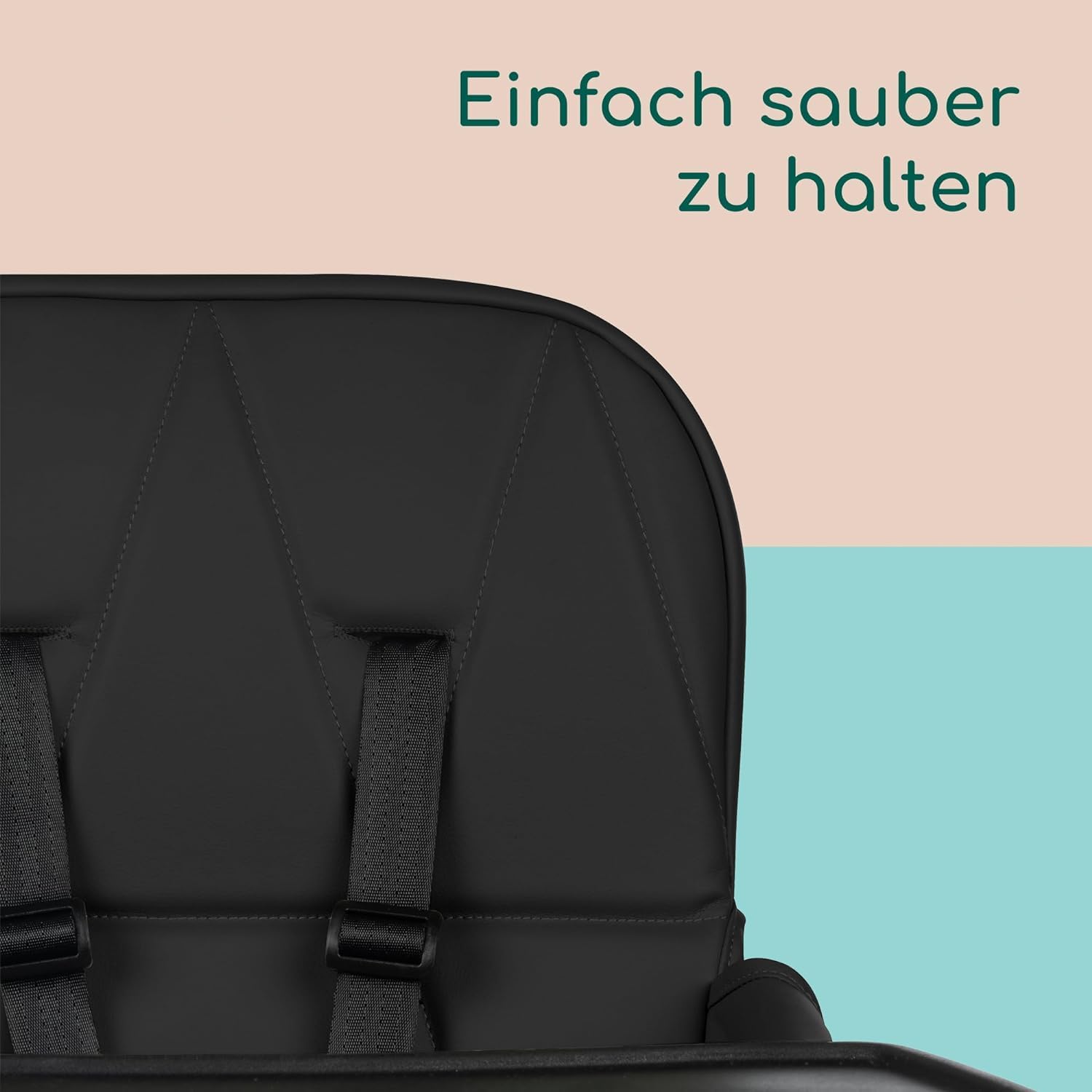 Bebeconfort Lily, Babyhochstuhl, 6 Monate–3 Jahre, 9–15 kg, ultrakompakt faltbar, leichter Hochstuhl (4 kg), leicht zu reinigen, weich gepolstert, einfach mit einer Hand faltbar, Tinted Graphite